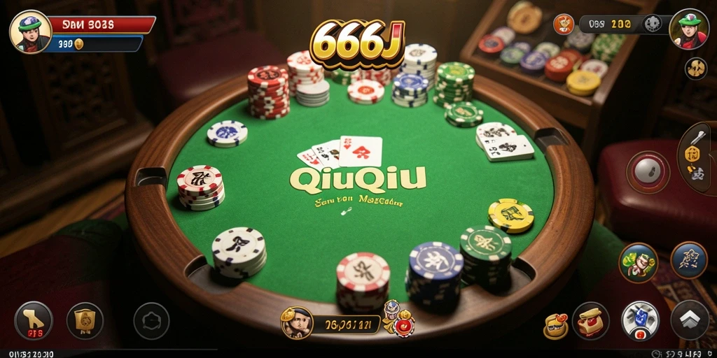 Tampilan menarik dari gameplay QiuQiu di 666J.