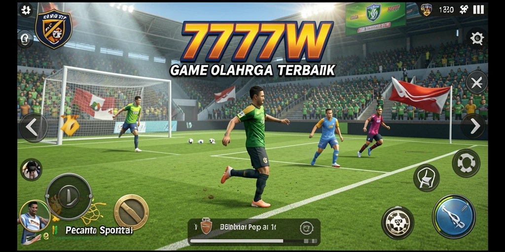 Screenshot dari gameplay 7777W yang menampilkan aksi di lapangan.