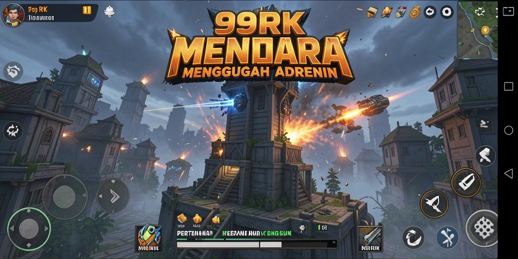 Gameplay seru Tower Defense di 99RK dengan menara pertahanan yang bervariasi.