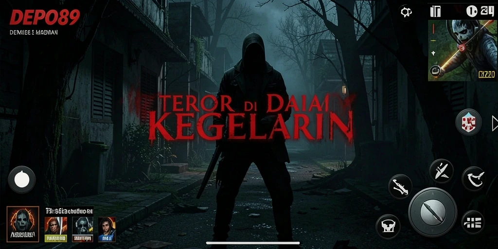 Screenshot menggambarkan momen menegangkan dalam gameplay DEPO89.