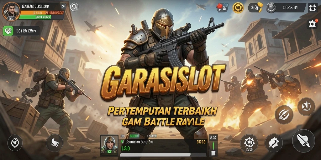Gameplay seru di GARASISLOT yang penuh aksi Battle Royale.