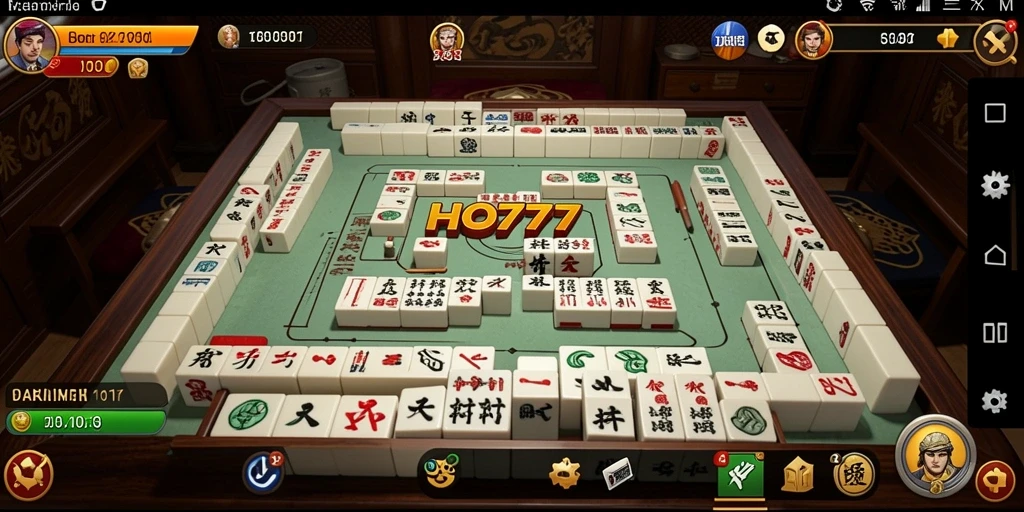 Screenshot gameplay HO777 menunjukkan keseruan bermain Mahjong.