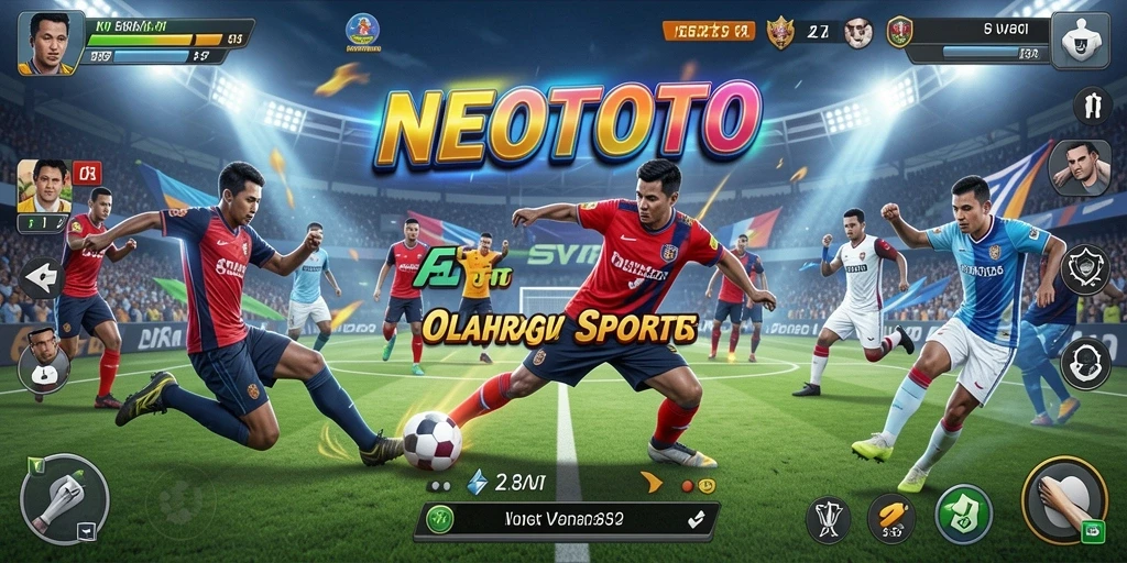 Tampilan gameplay seru dalam NEOTOTO dengan aksi olahraga yang mendebarkan.