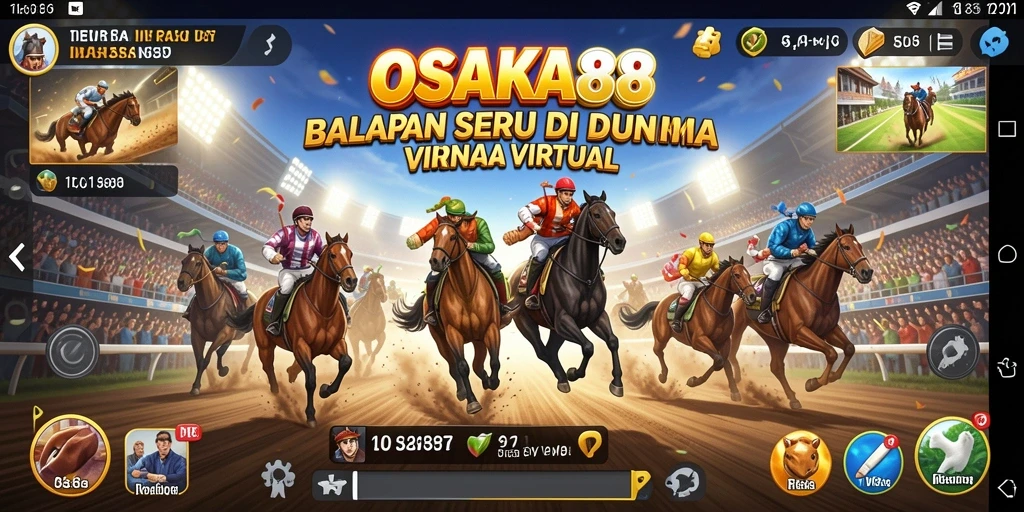 Gameplay OSAKA88 yang mendebarkan dengan aksi balapan yang cepat.