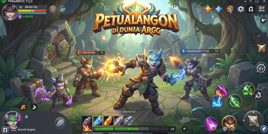 Tampilan gameplay seru dari PRAGMATIC123 saat bertarung melawan monster.