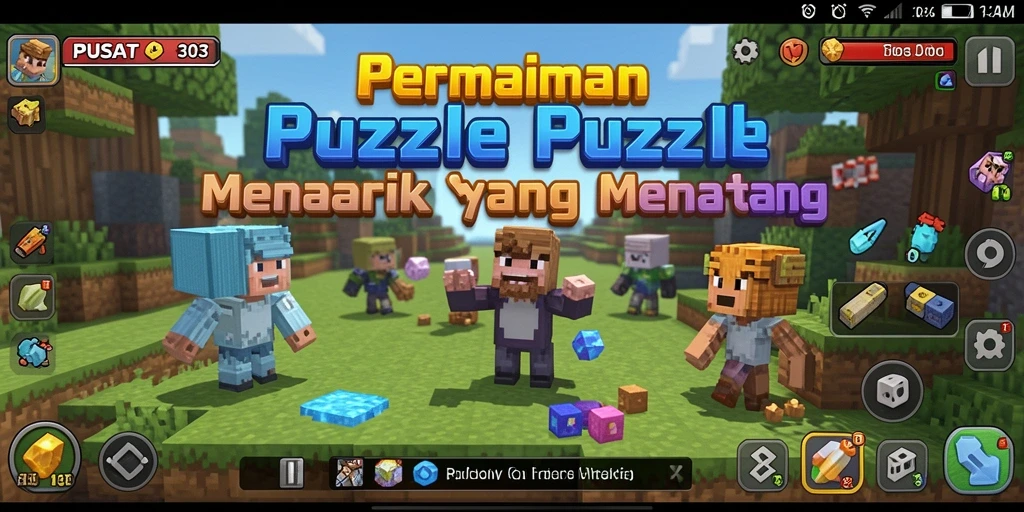Screenshot PUSAT303 menampilkan gameplay Puzzle yang seru dan menantang.