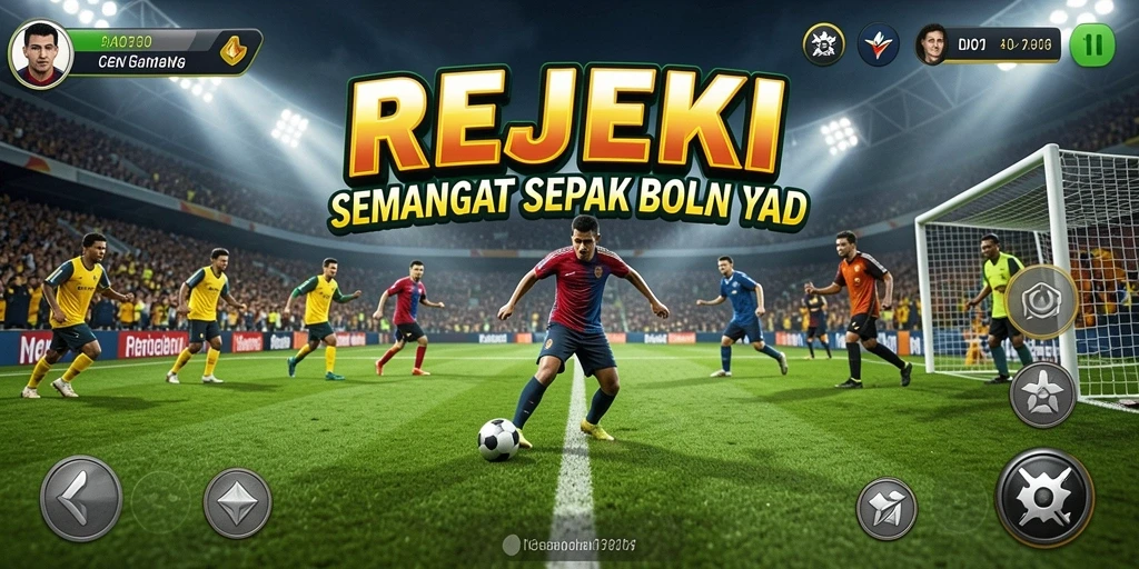 Tampilan menakjubkan dalam permainan sepak bola yang seru.