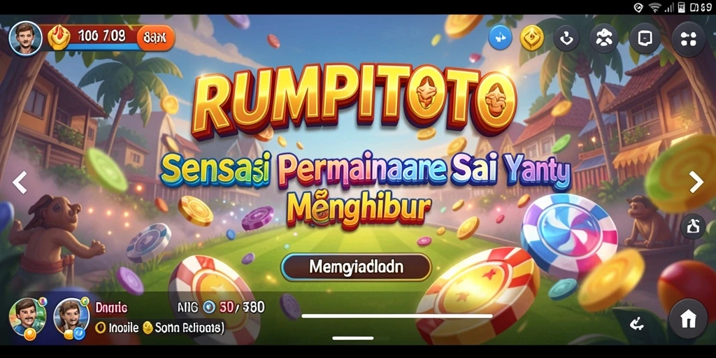 Tangkapan layar gameplay RUMPITOTO yang penuh warna dan menyenangkan.