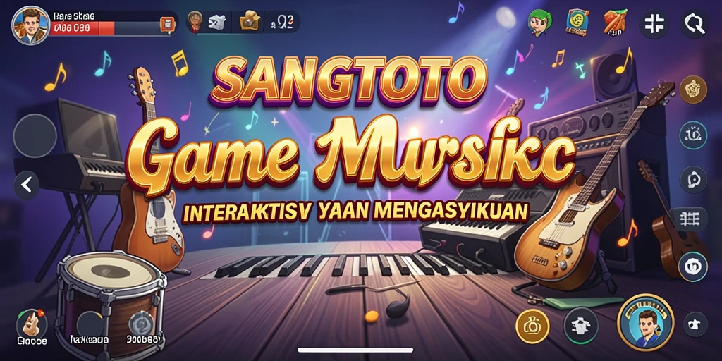 Tampilan gameplay SANGTOTO dengan berbagai pilihan lagu interaktif.