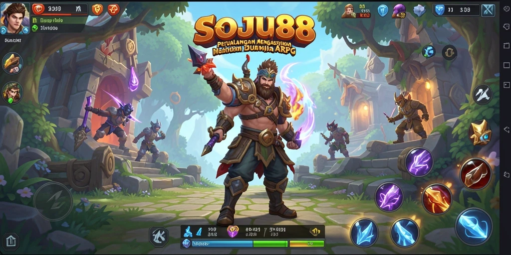 Tampilan seru dari gameplay ARPG SOJU88 yang mendebarkan.