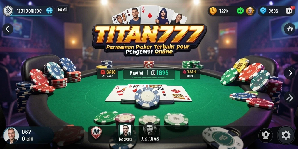 Screenshot TITAN777 menampilkan permainan poker yang seru dan interaktif.