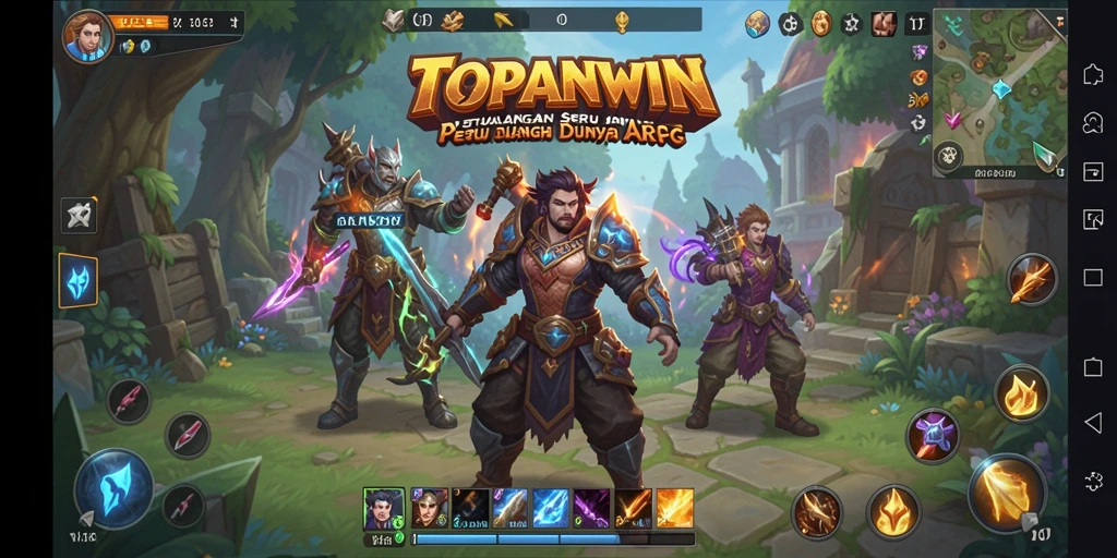 Tampilan utama gameplay TOPANWIN yang mendebarkan.