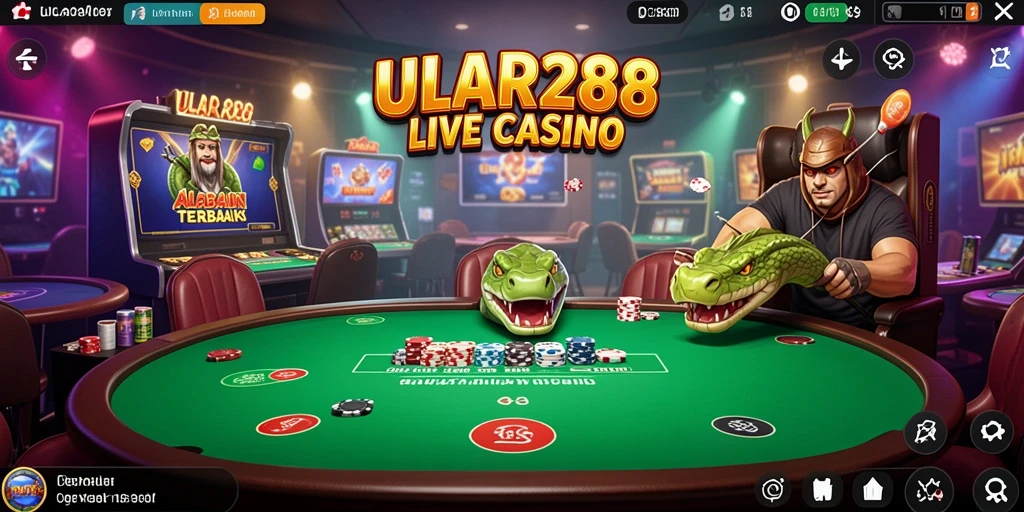 Tampilan gameplay Live Casino yang seru dan interaktif di ULAR288.