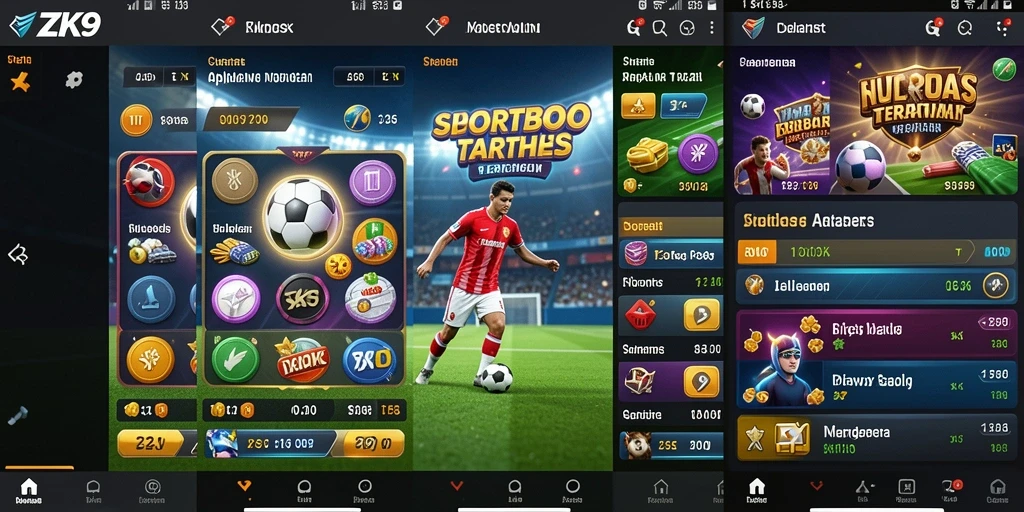 Tangkapan layar gameplay ZK9 menampilkan taruhan langsung yang menarik.